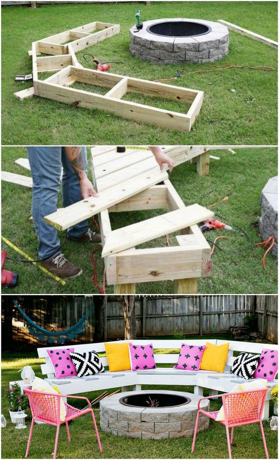 DIY花园长凳