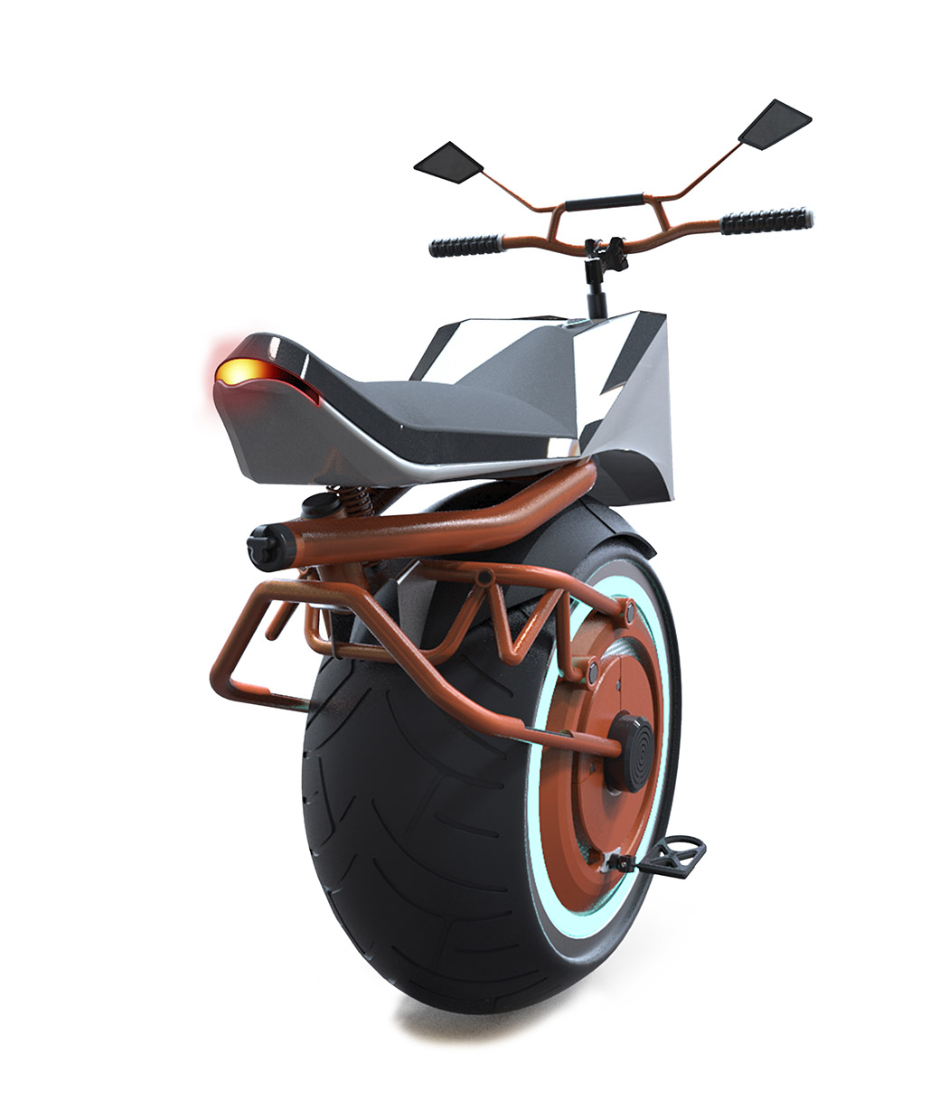 单轮摩托车设计|摩托车设计-101工业设计