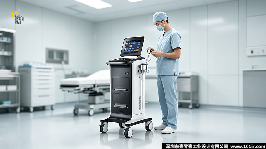 强脉冲光治疗仪,光子嫩肤仪,医美设备工业设计,立式IPL治疗仪,医疗美容设备结构设计,医美光电设备外观设计,壹零壹工业设计