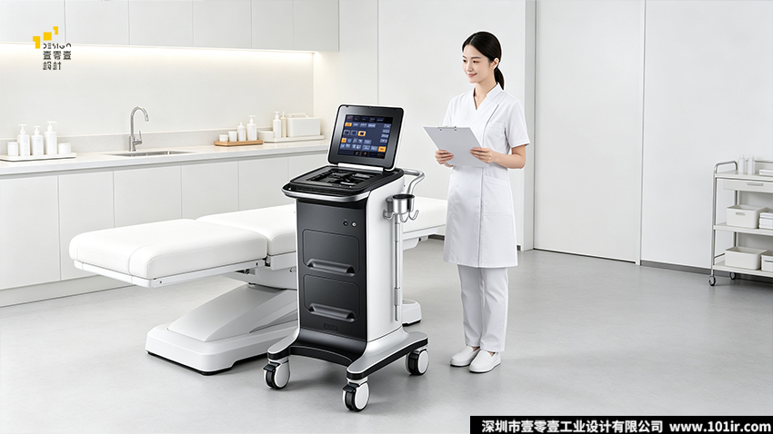 强脉冲光治疗仪,光子嫩肤仪,医美设备工业设计,立式IPL治疗仪,医疗美容设备结构设计,医美光电设备外观设计,壹零壹工业设计