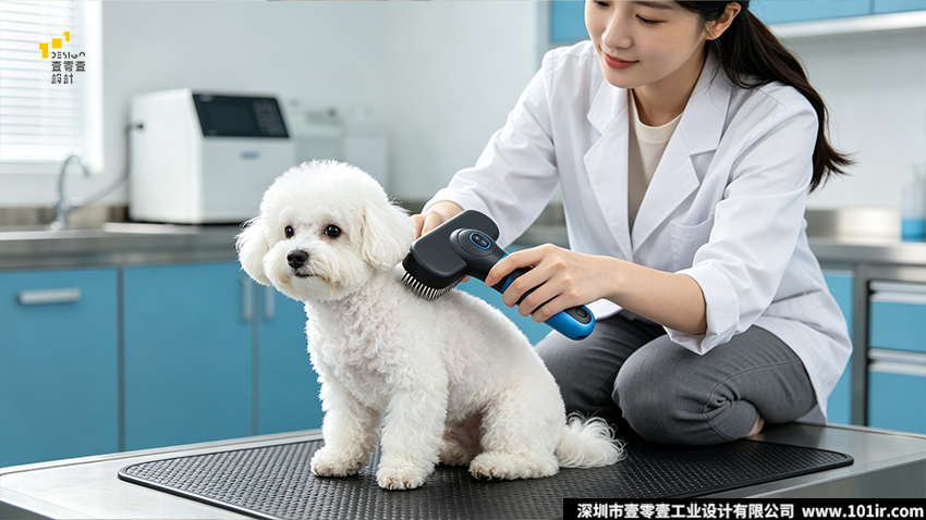 宠物梳毛器,二合一自洁宠物梳毛器,宠物用品设计,宠物梳毛器外观设计,宠物梳毛器结构设计,壹零壹工业设计