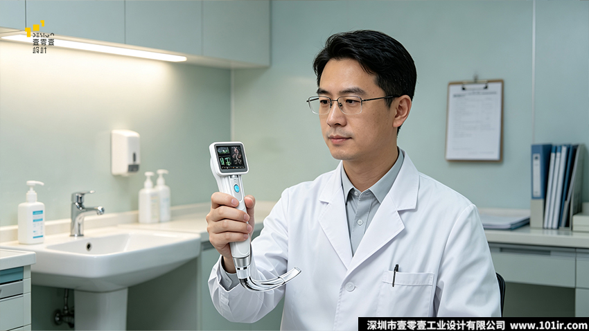 核心关键词:电子喉镜,便携式电子喉镜,电子喉镜外观设计,电子喉镜结构设计,医疗设备工业设计,一次性电子喉镜,视频喉镜人机工程,医疗感控设计