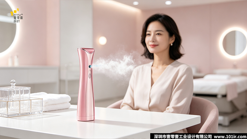 纳米喷雾美容仪,便携美容仪器,工业设计,产品外观设计,产品结构设计,人体工学设计,压电雾化结构,个护电器设计