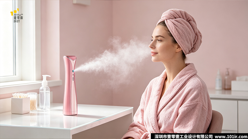 纳米喷雾美容仪,便携美容仪器,工业设计,产品外观设计,产品结构设计,人体工学设计,压电雾化结构,个护电器设计
