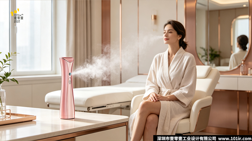 纳米喷雾美容仪,便携美容仪器,工业设计,产品外观设计,产品结构设计,人体工学设计,压电雾化结构,个护电器设计