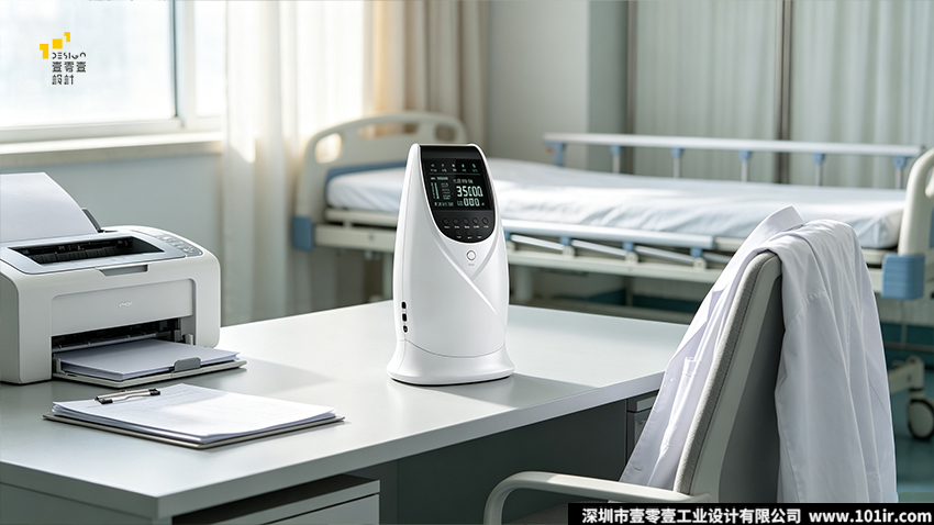 高电位治疗仪,家用高电位治疗仪,医疗器械外观设计,工业设计,结构设计,适老化设计,居家医疗设备,壹零壹工业设计