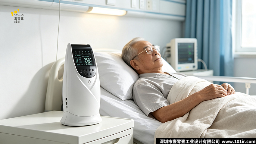 高电位治疗仪,家用高电位治疗仪,医疗器械外观设计,工业设计,结构设计,适老化设计,居家医疗设备,壹零壹工业设计