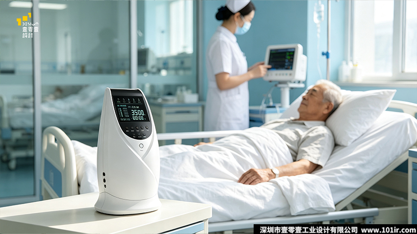 高电位治疗仪,家用高电位治疗仪,医疗器械外观设计,工业设计,结构设计,适老化设计,居家医疗设备,壹零壹工业设计