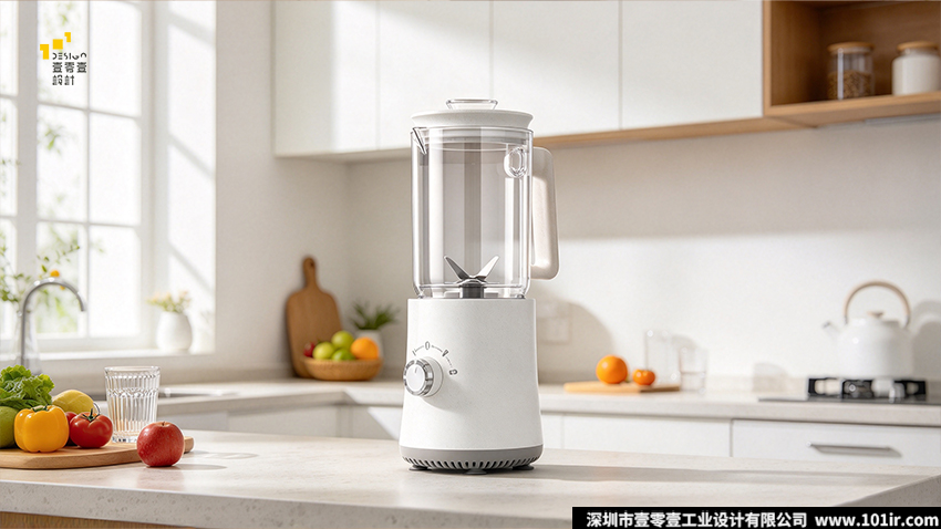 榨汁料理机设计,家用料理机外观设计,料理机结构设计,Tritan材质料理机,壹零壹工业设计,小型立式榨汁机,厨房小家电工业设计,料理机散热减震结构